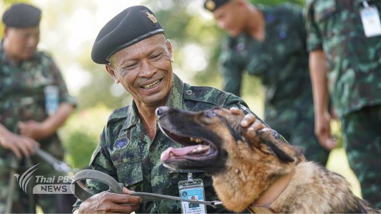 ครูฝึก อาลัย - บอกลา ส่งต่อ น้องหมา สุนัขทหาร หลังจบภารกิจประมูล ต่างต้องแยกย้าย อวยพรน้องหมาโชคดี มีสุข ในบ้านหลังใหม่