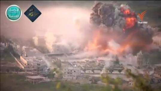 กองทัพซาอุดิอาระเบีย-ชาติพันธมิตร โจมตีฐานที่มั่นกบฏฮูตีในเยเมนอย่างหนัก