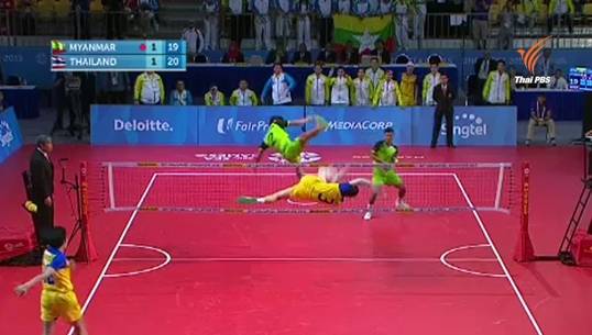 ตะกร้อคู่ทีมชายไทยคว้าเหรียญทอง ชนะเมียนมา 2-0 คู่