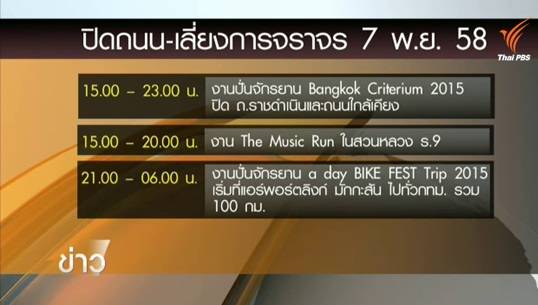 กทม.รถติด - หลายพื้นที่จัดกิจกรรมเช้า-ค่ำ