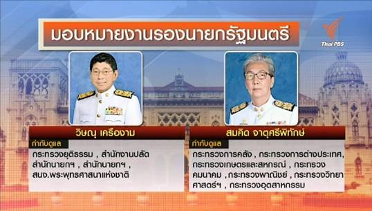 แบ่งงานรองนายกฯ ครม.ประยุทธ์ 3 "สมคิด" คุม 7 กระทรวงชูขับเคลื่อนเศรษฐกิจ