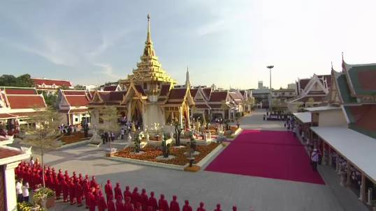 สมเด็จพระบรมโอรสาธิราชฯเสด็จพระราชดำเนิน พระราชทานเพลิงพระศพสมเด็จพระสังฆราช