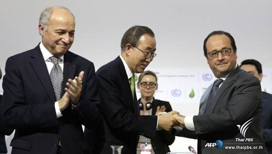 ผู้นำประเทศบรรลุ "ข้อตกลงปารีส" หลังเจรจามาราธอน 2 สัปดาห์