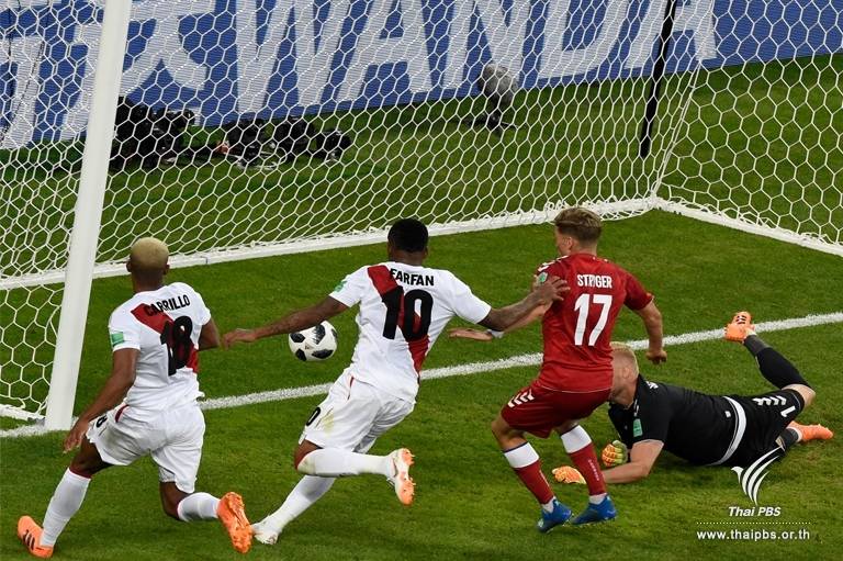 16 มิ.ย.2561 ฟุตบอลโลก 2018 กลุ่มซี นัดแรก เปรู แพ้ เดนมาร์ค 0-1 