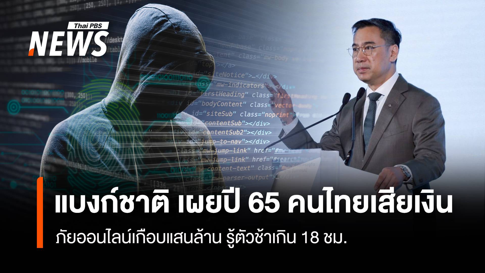 แบงก์ชาติ เผยปี65 คนไทยเสียเงิน ภัยออนไลน์เกือบแสนล้าน รู้ตัวช้าเกิน18 ชม.