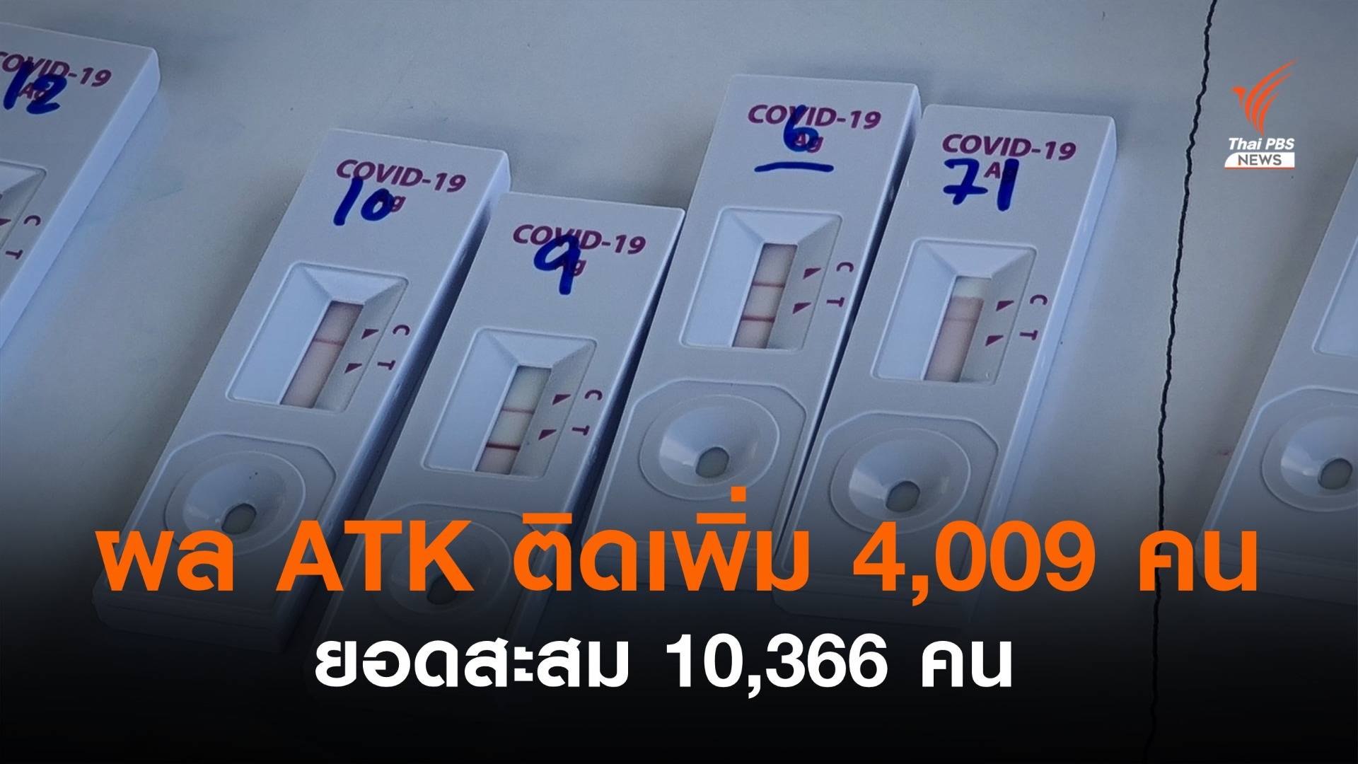 ปลดล็อกตรวจ ATK เป็นบวก เข้าระบบ HI ได้ ยอดสะสม 10,366 คน 