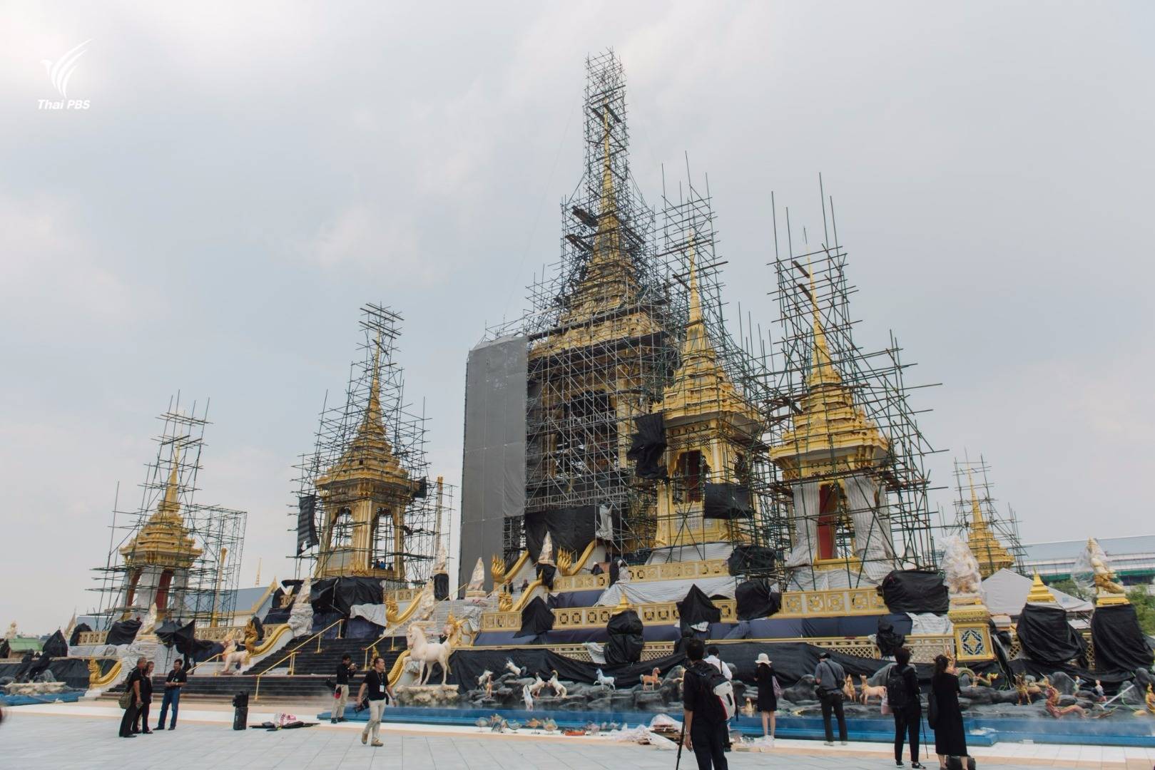 การก่อสร้างพระเมรุมาศ คืบหน้ากว่าร้อยละ 95