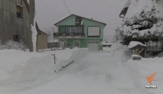 หิมะตกหนักในโครเอเชีย เตือนประชาชนหลีกเลี่ยงออกนอกบ้าน