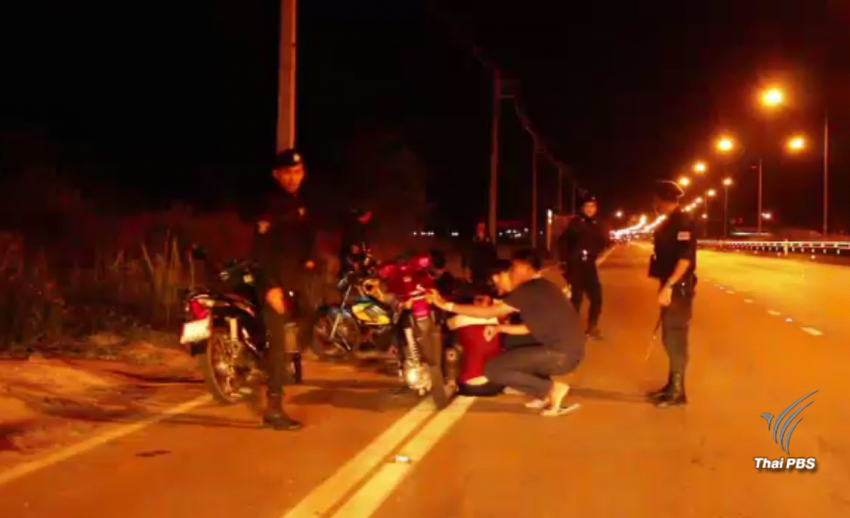 ตำรวจเชียงรายปิดล้อมจับเยาวชนรวมตัวซิ่งรถจักรยานยนต์