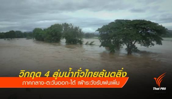 วิกฤต 4 ลุ่มน้ำทั่วไทยล้นตลิ่ง 7 พื้นที่ เฝ้าระวังรับฝนเพิ่ม