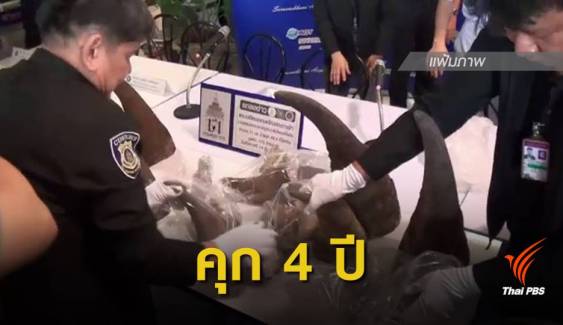 คุก 4 ปี อดีตรองอัยการ-พวก ลักลอบขน "นอแรด" เข้าไทย
