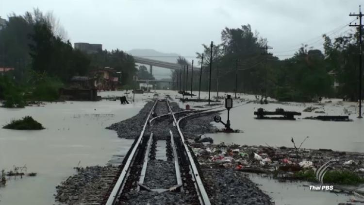 การรถไฟฯ ประเมินเสียหายจากน้ำท่วมใต้ 1,300 ล้าน 