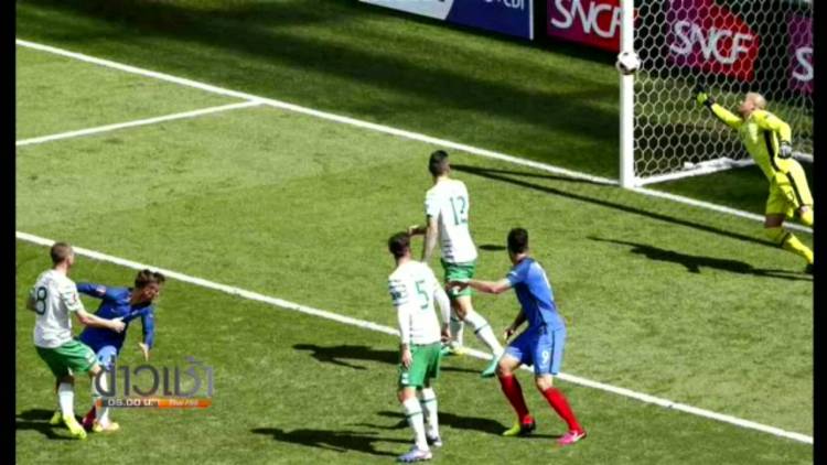 &quot;กรีซมันน์&quot; เหมา 2 ประตู ช่วยฝรั่งเศสพลิกชนะไอร์แลนด์ 2-1 ลิ่ว 8 ทีม