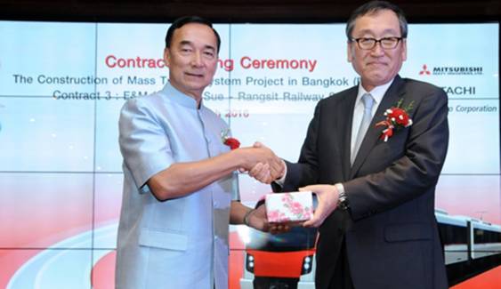 ก.คมนาคมลงนามร่วมเอกชนญี่ปุ่นโครงการรถไฟสายสีแดง