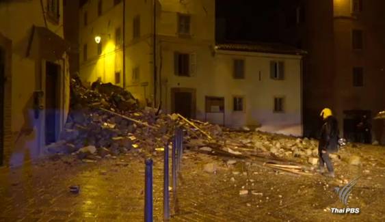 เกิดแผ่นดินไหวรุนแรง 2 ครั้งซ้อนในอิตาลี บ้านเรือนเสียหายหลายหลัง