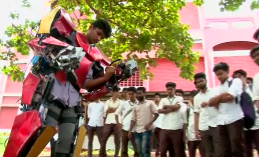 นักศึกษาวิศวะอินเดียประดิษฐ์ชุดหุ่นยนต์ต้นทุนต่ำ-ใช้งานได้จริง