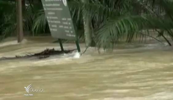 เกิดน้ำป่าไหลหลากท่วมบ้านปชช.กว่า 20 หลังคาเรือน-กู้ภัยเร่งย้ายทรัพย์สิน