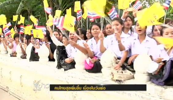 "เอแบคโพล"เผยคนไทยมีความสุขเพิ่มขึ้น เนื่องใน"วันพ่อแห่งชาติ"