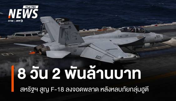 2 ลำใน 8 วัน สหรัฐฯ สูญ F-18 ลงจอดพลาด หลังหลบภัยกลุ่มฮูตี  