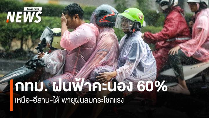 สภาพอากาศวันนี้ ทั่วไทย ฝนตกหนักถึงหนักมาก ลมกระโชกแรง