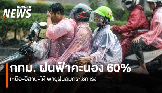 สภาพอากาศวันนี้ ทั่วไทย ฝนตกหนักถึงหนักมาก ลมกระโชกแรง