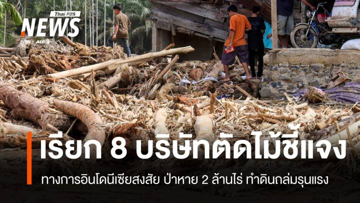 อินโดนีเซียเรียก 8 บริษัทตัดไม้ชี้แจง ป่าหาย 2 ล้านไร่ทำดินถล่มรุนแรง