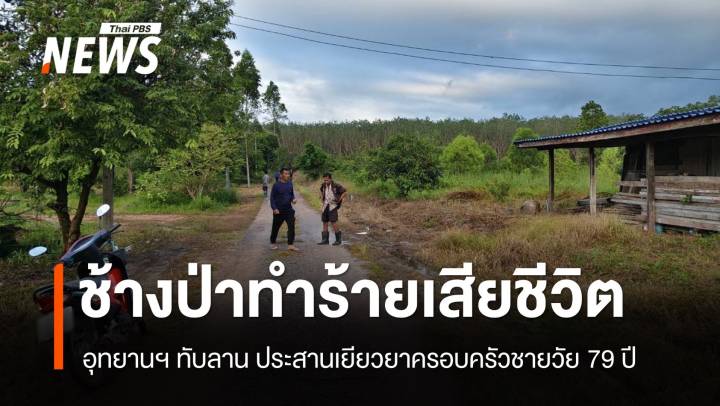 "ช้างป่าแก่งดินสอ" ทำร้ายชาวบ้านอายุ 79 ปีเสียชีวิต 