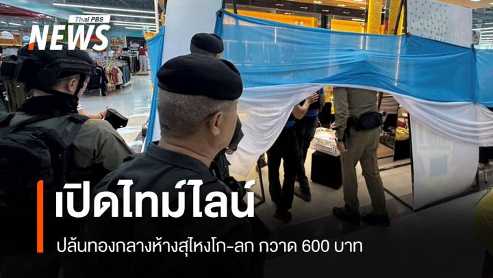 เปิดไทม์ไลน์ปล้นทองกลางห้างสุไหงโก-ลก กวาด 600 บาท