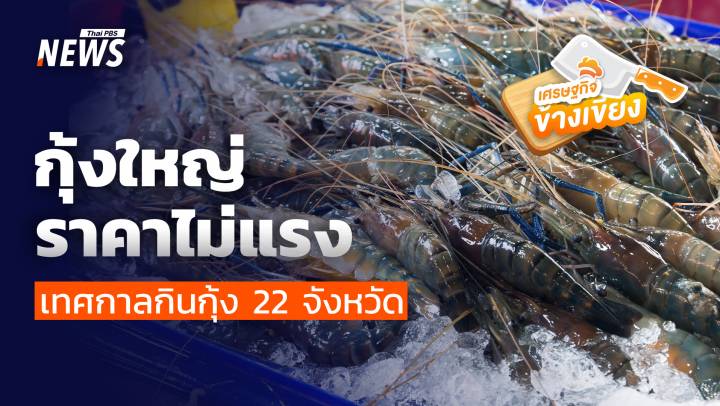 กุ้งใหญ่ ราคาไม่แรง  พณ.ชวนชิมเทศกาลกินกุ้ง ช่วยชาวประมง