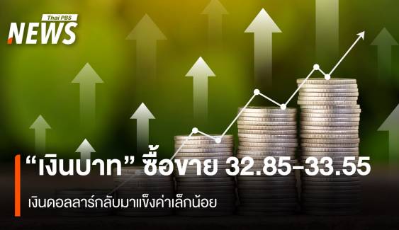 “เงินบาท”ซื้อขายกรอบ 32.85-33.55 เงินดอลลาร์กลับมาแข็งค่าเล็กน้อย