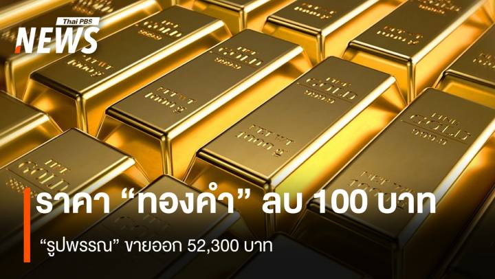 ราคา “ทองคำ” ลบ 100 บาท “รูปพรรณ” ขายออก 52,300 บาท
