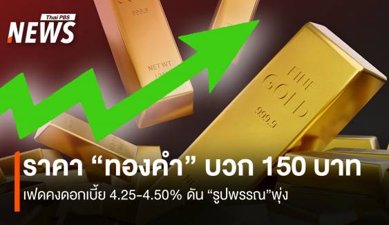 เฟดคงดอกเบี้ย 4.25-4.50%  ดัน ราคา “ทองคำ” บวก 150 บาท 