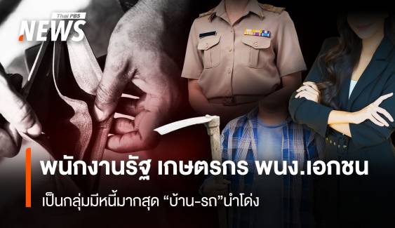 พนักงานรัฐ เกษตรกร พนง.เอกชน เป็นกลุ่มมีหนี้มากสุด “บ้าน-รถ”นำโด่ง