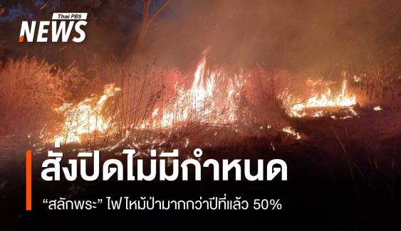 สั่งปิดไม่มีกำหนด "สลักพระ" ไฟไหม้ป่ามากกว่าปีที่แล้ว 50%