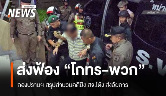 กองปราบสรุปสำนวนคดี สจ.โต้ง ส่งฟ้อง "โกทร-พวก" รวม 8 คน