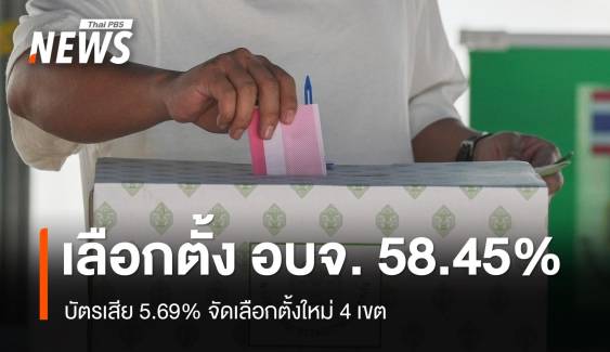 สรุปเลือกตั้ง อบจ.58.45% บัตรเสีย 5.69% เช็ก 5 จังหวัดใช้สิทธิมากสุด