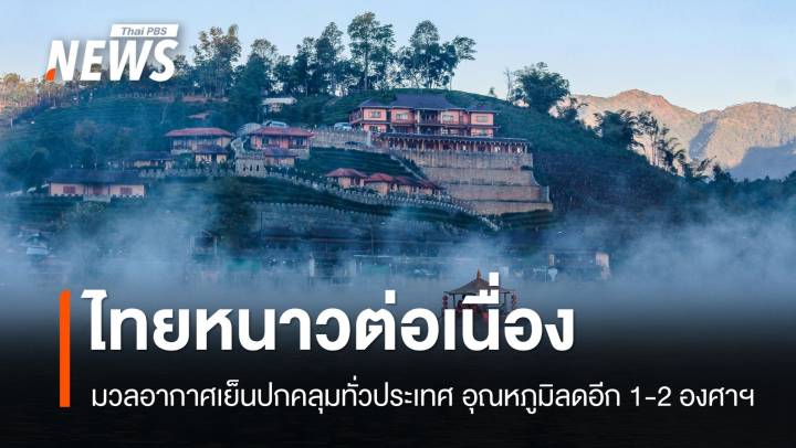 สภาพอากาศวันนี้ ไทยหนาวต่อเนื่อง มวลอากาศเย็นปกคลุมทั่วประเทศ 