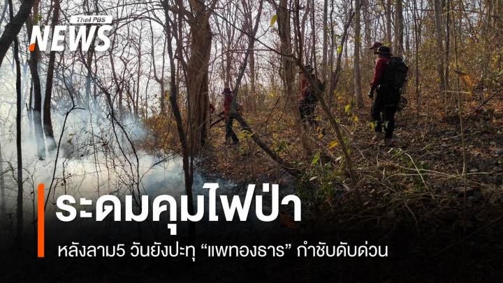 ระดมดับไฟป่า "เขาลอย" ผลาญ 1.7 พันไร่ใกล้เขาใหญ่  