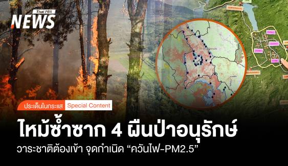 ไหม้ซ้ำซาก 4 ผืนป่าอนุรักษ์ วาระชาติแก้จุดเกิด “ควันไฟ-PM 2.5”