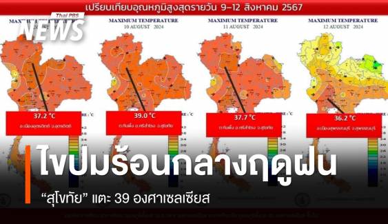 ไขคำตอบ! ฤดูฝนอากาศร้อนจัด "สุโขทัย" แตะ 39 องศาฯ  