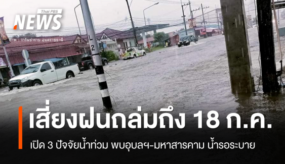 3 ปัจจัยทุกภาคเสี่ยงฝนตกหนัก-น้ำท่วม 15-18 ก.ค.นี้ 