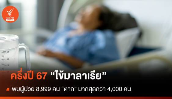 ครึ่งปี 67 พบผู้ป่วย "ไข้มาลาเรีย" 8,999 คน "ตาก" มากสุด  