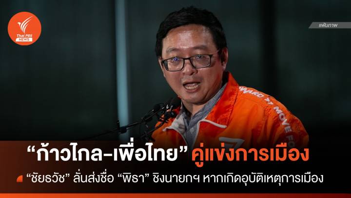 "ชัยธวัช" ลั่น "ก้าวไกล-เพื่อไทย" คู่แข่งการเมือง-ไร้โอกาสจับมือ