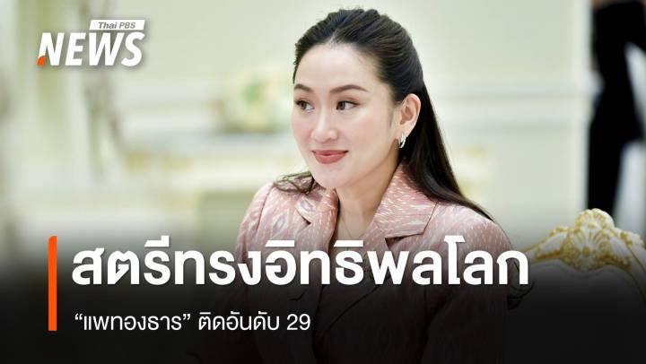 เปิด 10 สตรีทรงอิทธิพลโลก "แพทองธาร" อันดับ 29 รั้งที่ 3 เอเชีย