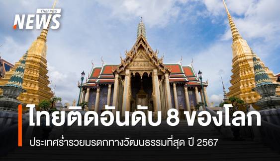 ไทยติดอันดับ 8 ของโลก ประเทศร่ำรวยมรดกทางวัฒนธรรม ปี2567