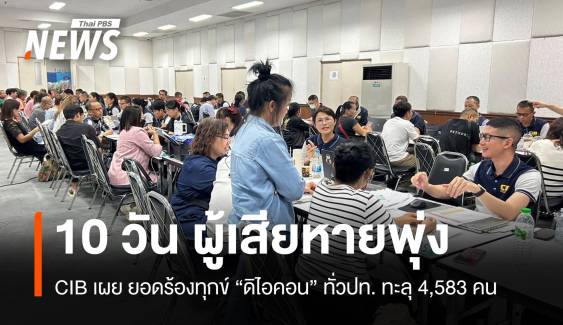 CIB เผย 10 วัน ยอดผู้เสียหาย “ดิไอคอน” ทั่วปท. ทะลุ 4,583 คน 