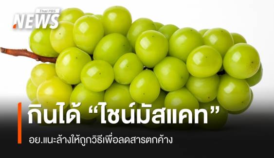 กินได้ "องุ่นไชน์มัสแคท" อย.แนะล้างให้ถูกวิธีเพื่อลดสารตกค้าง