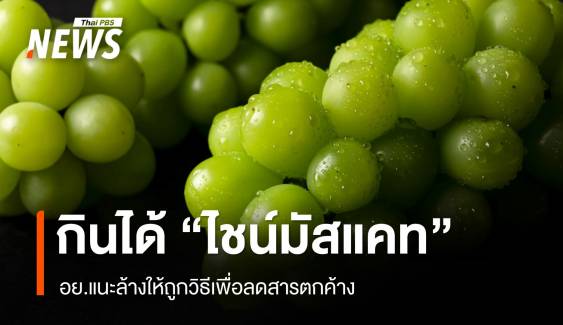 กินได้ "องุ่นไชน์มัสแคท" อย.แนะล้างให้ถูกวิธีเพื่อลดสารตกค้าง