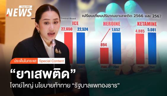 "ยาเสพติด" โจทย์ใหญ่ นโยบายท้าทายของ "รัฐบาลแพทองธาร"