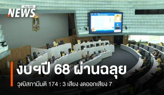 มติวุฒิสภา 174 : 3 เสียง ผ่านร่างงบฯ ปี 68 